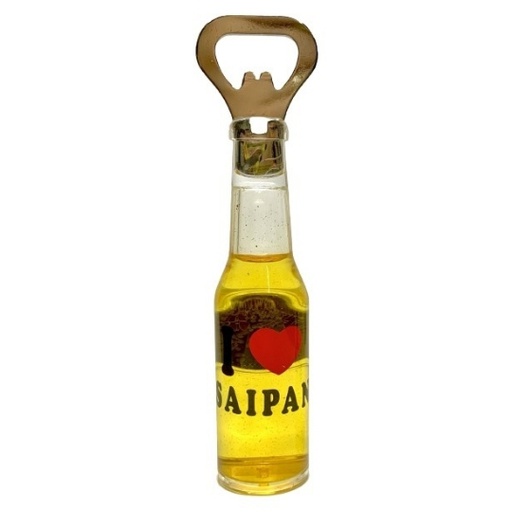 [374637]  M-B108-Magnet Water Bottle Shape Opener w/ I Love Saipan