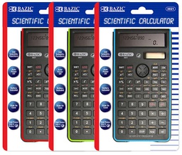 [379424] 3021-BAZIC 240 Function Fancy color Scientific Calculator w/ 12/cs