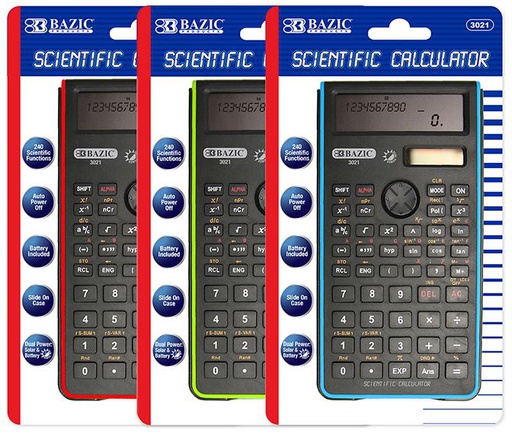 [379424] 3021-BAZIC 240 Function Fancy color Scientific Calculator w/ 12/IC 72/C