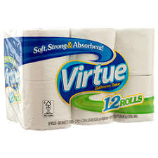 [390954] 74958-VIRTUE BATH TISSUE 12 PK 225 CT 2 PLY