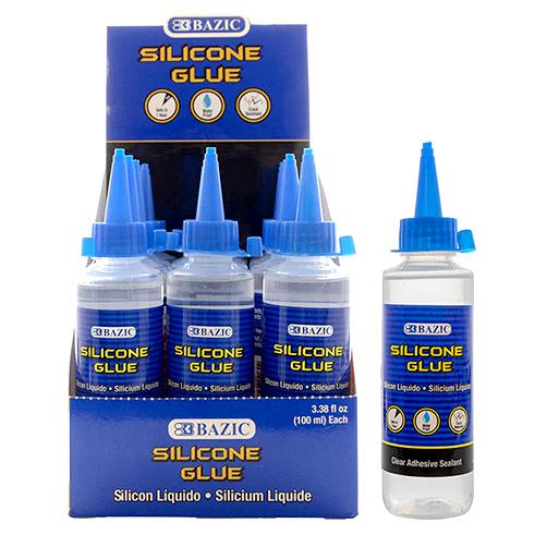 [393537] 2030-BAZIC 3.38oz (100ml) Silicone Glue w/ PDQ Display 12/cs 72/c