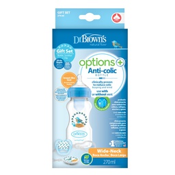 [403008] WB91612-INTLX WIDE NECK OPTIONS BOTTLE SOOTHER GIFT SET BLUE
