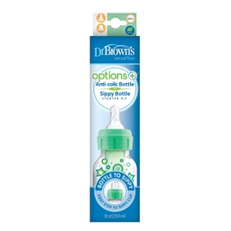 [402993] SB81603-P3 8oz/250ml OPTIONS PP NARROW BOTTLE TO SIPPY GREEN