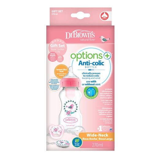 [403007] WB91611-INTLX WIDE NECK OPTIONS BOTTLE SOOTHER GIFT SET PINK
