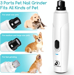 [420665] Bonve Pet Dog Nail Grinder, Wireless 2-Speed Electric Cat Nail Clippers Rechargeable