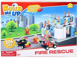 [425269] 640156-Fire Rescue Build me up 204 pc Block set in color box