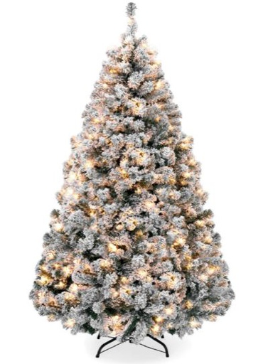 [493733] 8ft Artificial Christmas Pine Tree with 550 Warm White Lights
