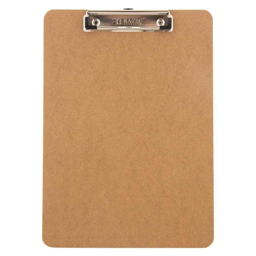 [493846] 1805-Bazic Standard Size Hardboard Clipboard w/ Low Profile Clip 24/C *