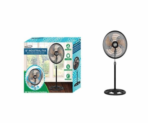 [492321] F-18360BK  18" 3-SPEED INDUSTRIAL FAN BLK 1/C
