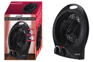 [492327] H-F301BK  1500W PORTABLE ELECTRIC SPACE HEATER AND FAN BLK 6/C