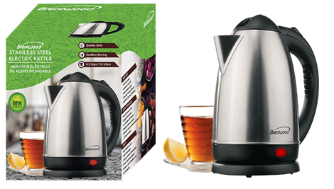 [492331] KT-1780  1.6QT STAINLESS STEEL ELECTRIC  KETTLE SS 12/C