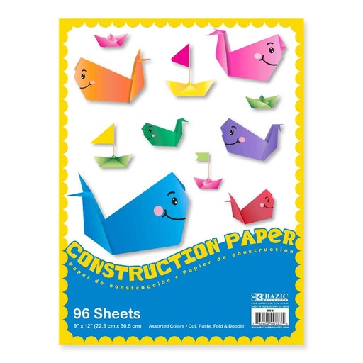 [505664] 583-BAZIC 96ct. 9x12 Construction Paper 24/C*