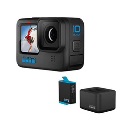 [509131] GoPro HERO10 Black with Dual Battery Charger + Battery (2 Rechargeable Batteries Total)