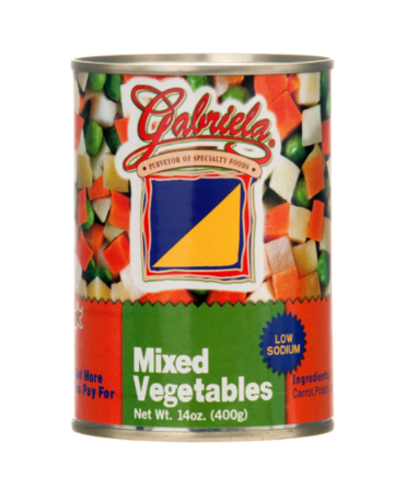 [509903] DV-18892 GABRIELA MIXED VEGETABLES LOW SODIUM 15 OZ /24cs
