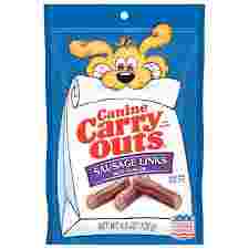 [314184] 246803-DOG TREAT CANINE CARRY OUTS SAUSAGE LINKS 4.5OZ 12/C