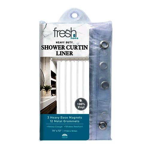 [518415] 371-CL Clear PVC Shower Curtain Liner (24)