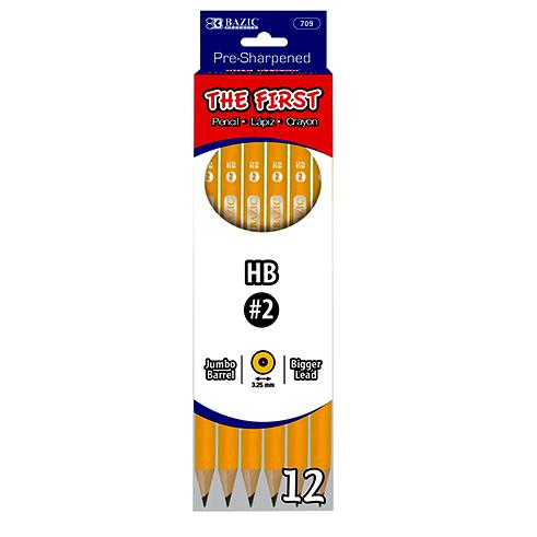 [607556] 709-BAZIC #2 The First Jumbo Premium Yellow Pencil 12/pk, 12IC/72C