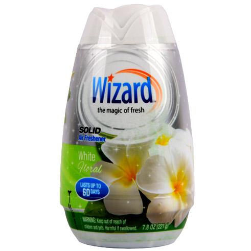 [649807] 30-W-S-WF WIZARD SOLID WHITE FLORAL 7.8oz 12/CS