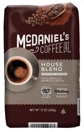 [681012] 36593 MCDANIELS HOUSE BLEND GROUND BAGS 12 OZ 6/PK