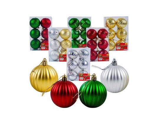[695028] 81301X-BALL ORNAMENT,6pc 2.3"SHINY/MA