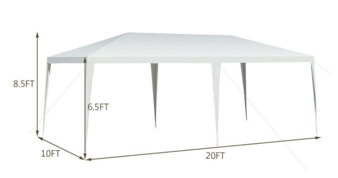 Model #GHM0004-10 ft. x 20 ft. Outdoor Party Wedding Tent Heavy-Duty Canopy