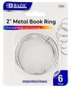 [348547] 214-BAZIC 2 Metal Book Rings (6/Pack)