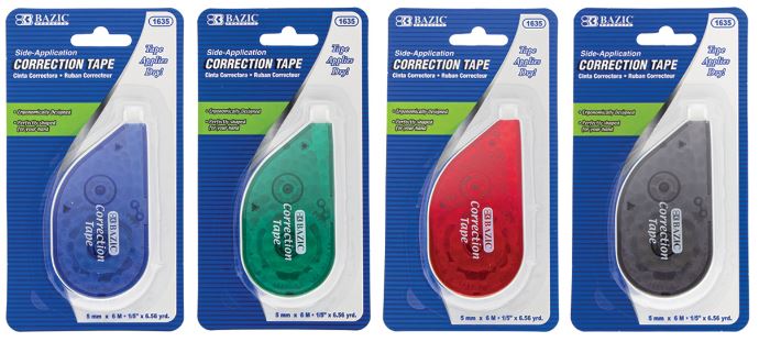 1635-Bazic 5mm x 236'' Correction Tape 24/IC 144/C *